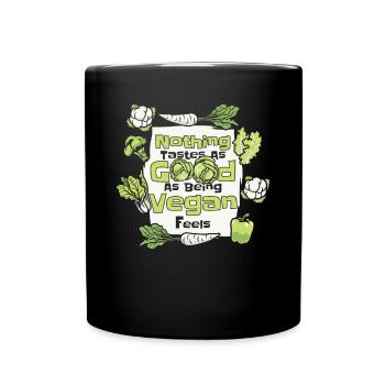 Rien n’a aussi bon goût qu’être végétalien se sent végétalien - Mug uni - noir - Devant