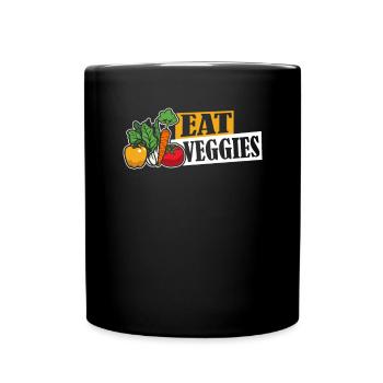 Manger des légumes végétaliens végétaliens végétaliens végétariens - Mug uni - noir - Devant