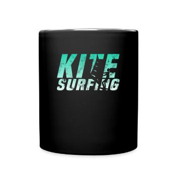 Kite surfen - Tasse einfarbig - Schwarz - Vorne