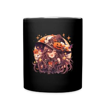 Hexe Hexen Hexe Halloween Hexen Outfit - Tasse einfarbig - Schwarz - Vorne
