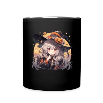 Hexe Hexen Hexe Halloween Hexen Outfit - Tasse einfarbig - Schwarz - Vorne