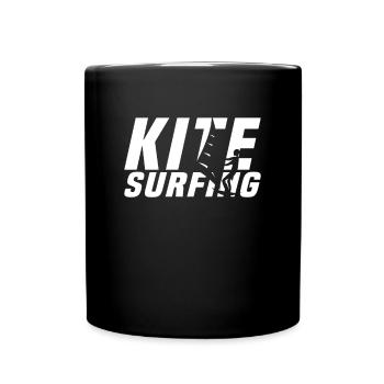 Kite Surfing - Full Colour Mug - black - Front