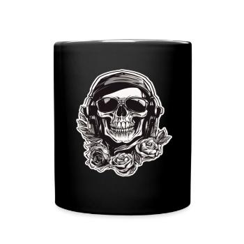 Totenkopf Totenschädel Skulls Skull - Tasse einfarbig - Schwarz - Vorne