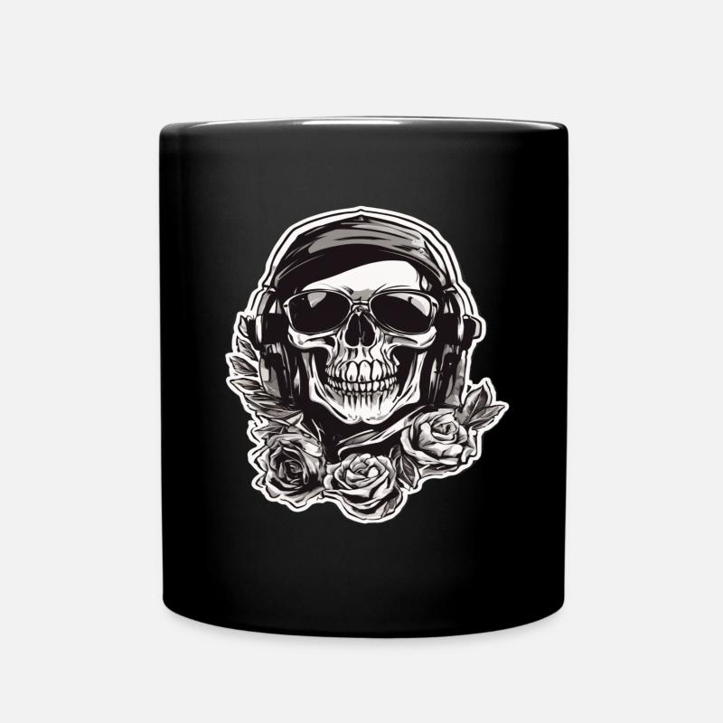 Totenkopf Totenschädel Skulls Skull - Tasse einfarbig - Schwarz
