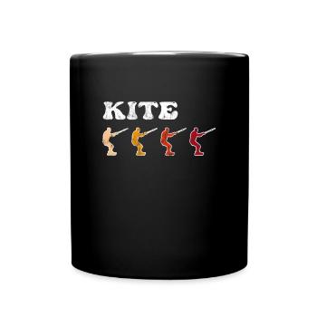Kite Surfing Retro - Full Colour Mug - black - Front