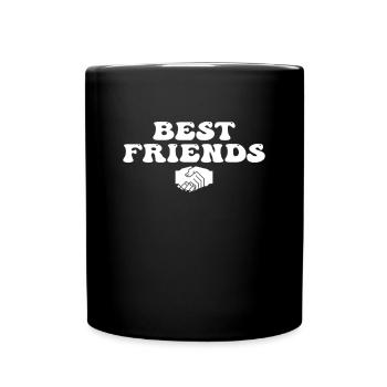 Beste Freunde - Tasse einfarbig - Schwarz - Vorne