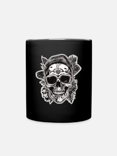 Totenkopf Totenschädel Skulls Skull - Tasse einfarbig - Schwarz