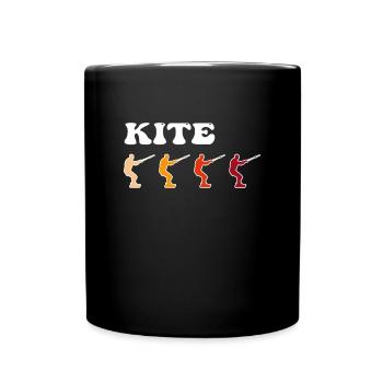 Kite Surfing Retro - Full Colour Mug - black - Front