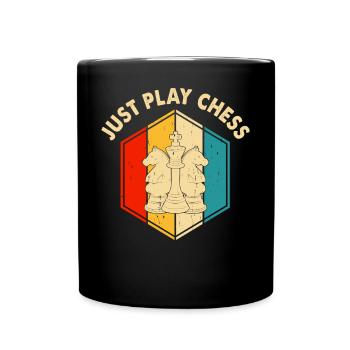Schach - Tasse einfarbig - Schwarz - Vorne
