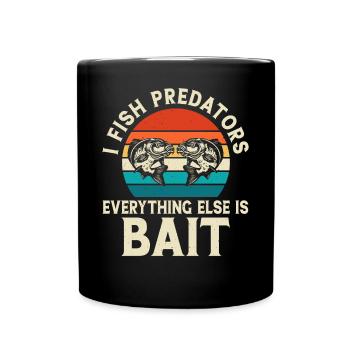 Anglers Fishing Fishing - Full Colour Mug - black - Front