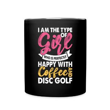 Discgolf Disc Golf - Tasse einfarbig - Schwarz - Vorne