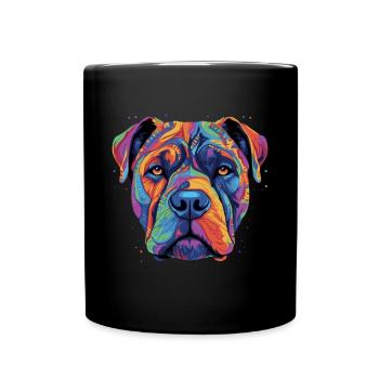 Cane Corso coloré Presa Canario - Mug uni - noir - Devant