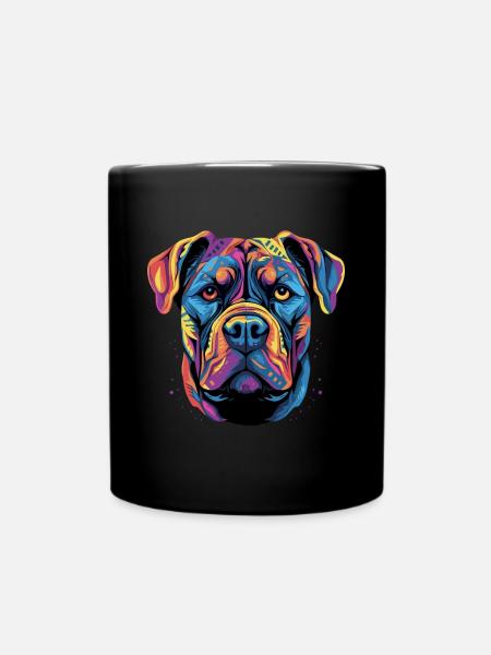 Cane Corso Colorful Presa Canario - Tasse einfarbig - Schwarz