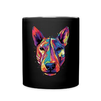 Bull Terrier Color Miniature Bull Terrier - Full Colour Mug - black - Front
