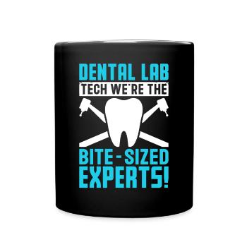 Drôles d’experts pour la technologie de laboratoire dentaire à Bissgrösse - Mug uni - noir - Devant
