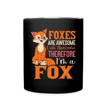 Füchse Fuchs Kinder Geschenk - Tasse einfarbig - Schwarz - Vorne