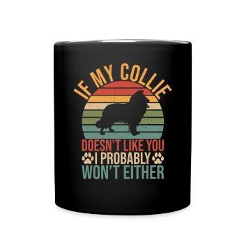 Collie Gifts - Tasse einfarbig - Schwarz - Vorne
