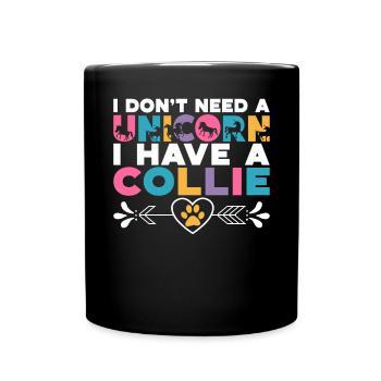 Cadeaux Collie - Mug uni - noir - Devant