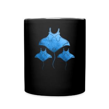 Manta Ray Aquarium Mantarochen Liebhaber - Tasse einfarbig - Schwarz - Vorne