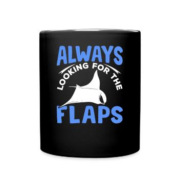 Mantarochen Auf Der Suche Nach Klappen Mantarochen - Tasse einfarbig - Schwarz - Vorne