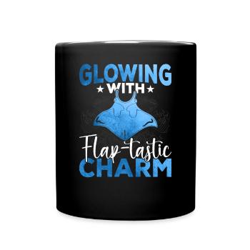 Mantarochen Flap-tastischer Charme Mantarochen - Tasse einfarbig - Schwarz - Vorne