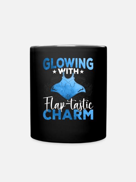 Mantarochen Flap-tastischer Charme Mantarochen - Tasse einfarbig - Schwarz