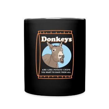 Donkey Donkey Donkey Owner Donkey Lover Gift - Full Colour Mug - black - Front