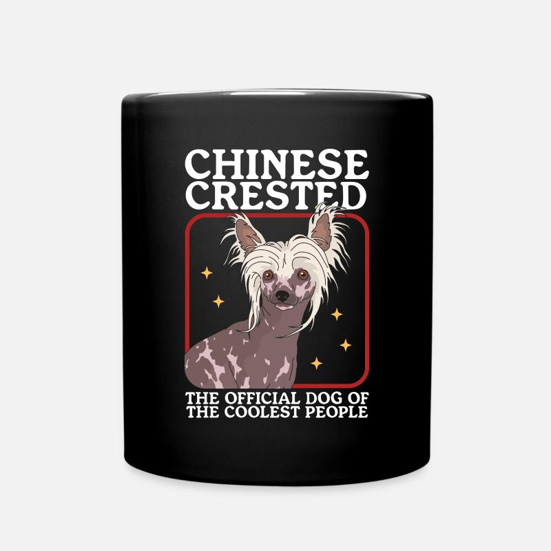 Chinesischer Schopfhund Chinese Crested Geschenk - Tasse einfarbig - Schwarz