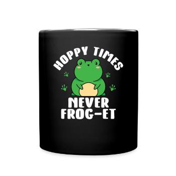 Funny Hoppy Times Never Frog Et Cute Herpetologist - Full Colour Mug - black - Front