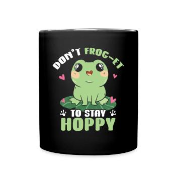 Crapaud Mignon Amphibien Cool Don’t Frog Et To Stay Hop - Mug uni - noir - Devant