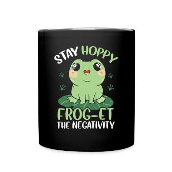 Amphibian Stay Hoppy Frog Et The Negativity Herpet - Mug uni - noir - Devant