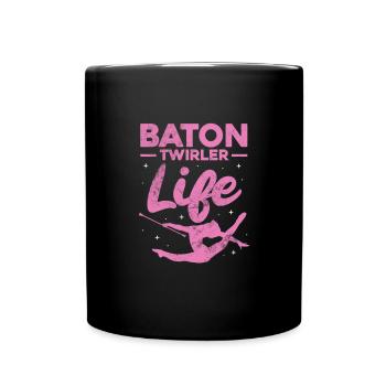 Baton Twirling - Mug uni - noir - Devant
