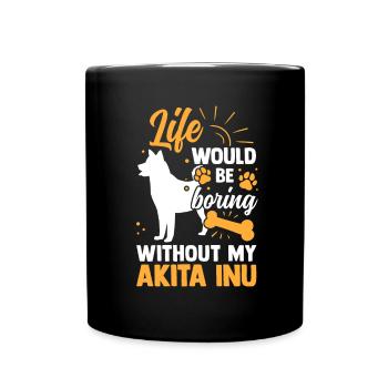 Ennuyeux sans Akita Inu Akita japonais - Mug uni - noir - Devant