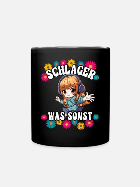 Schlager - Tasse einfarbig - Schwarz