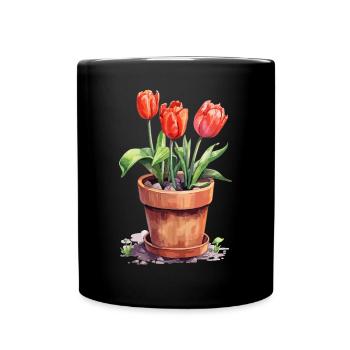 Greenhouse Garden Plants Gardener Retirement - Full Colour Mug - black - Front