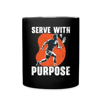 Shuttlecock Badminton Player Smash Racquet Sports - Full Colour Mug - black - Front