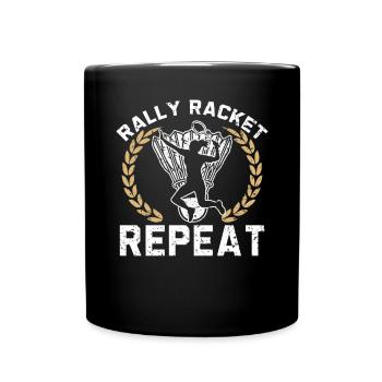 Shuttlecock Badminton Player Smash Racquet Sports - Full Colour Mug - black - Front