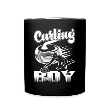 Curling Curling Boy - Full Colour Mug - black - Front