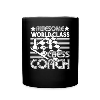Chess Awesome World Class Chess Coach - Full Colour Mug - black - Front
