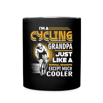 Cycling Cycling Grandpa Cooler - Full Colour Mug - black - Front