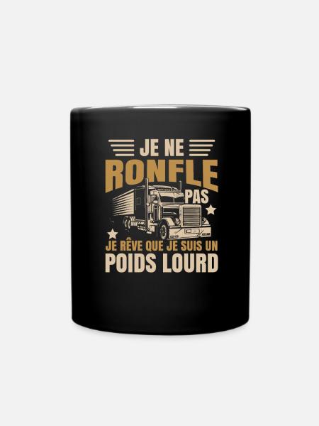 Poids Lourd Drole Camionneur - Mug uni - noir