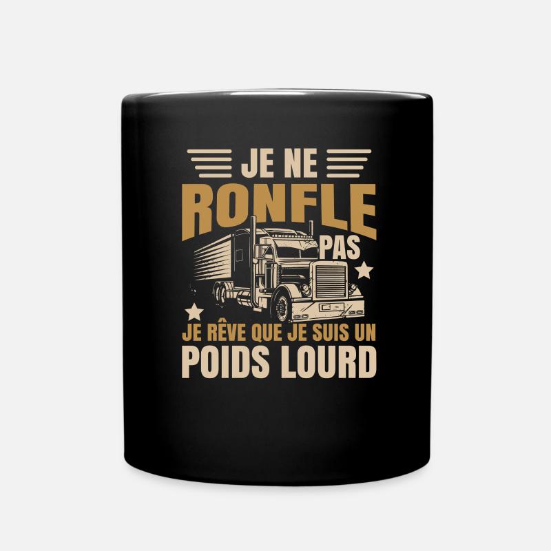 Poids Lourd Drole Camionneur - Mug uni - noir