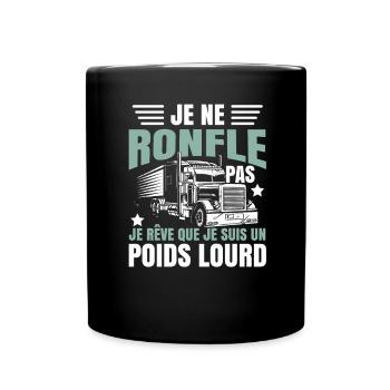Chauffeur De Poids Lourd - Mug uni - noir - Devant