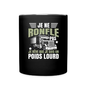 Humoristique Poids Lourd - Mug uni - noir - Devant