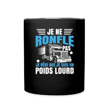 Fête Des Pères Conducteur De Camion - Mug uni - noir - Devant