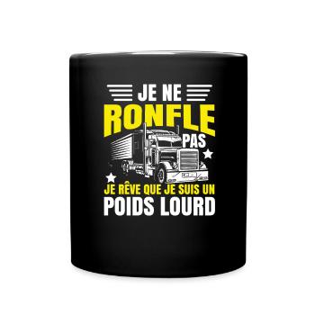 Poids Lourd - Mug uni - noir - Devant