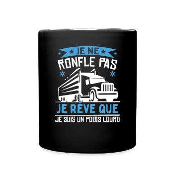 Camion Hommes Chauffeur De Camion - Mug uni - noir - Devant