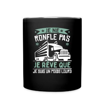 Drôle Humoristique Poids Lourd - Mug uni - noir - Devant