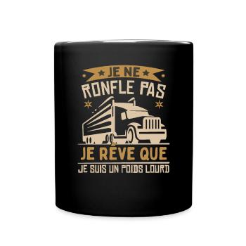 Je Suis Un Poids Lourd - Mug uni - noir - Devant