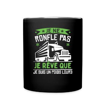 Je Suis Un Poids Lourd - Mug uni - noir - Devant